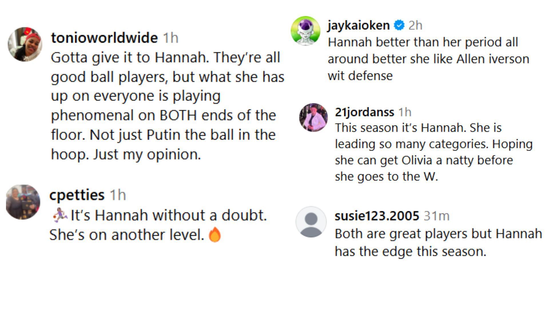 Hannah Hidalgo fan reactions (Image Source: @justwomenssports/Instagram)