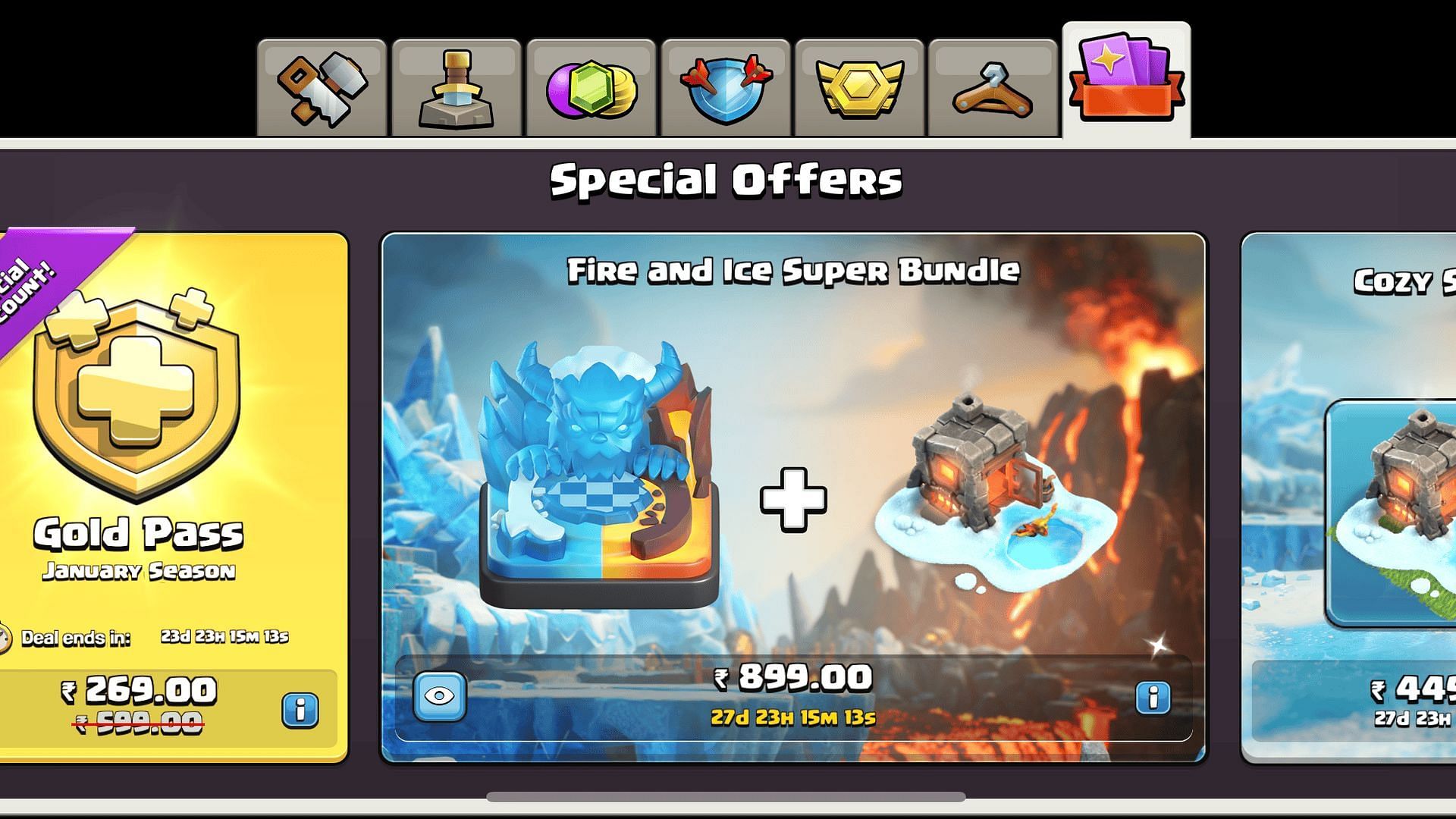 Offers available in the in-game store (Image via Supercell)