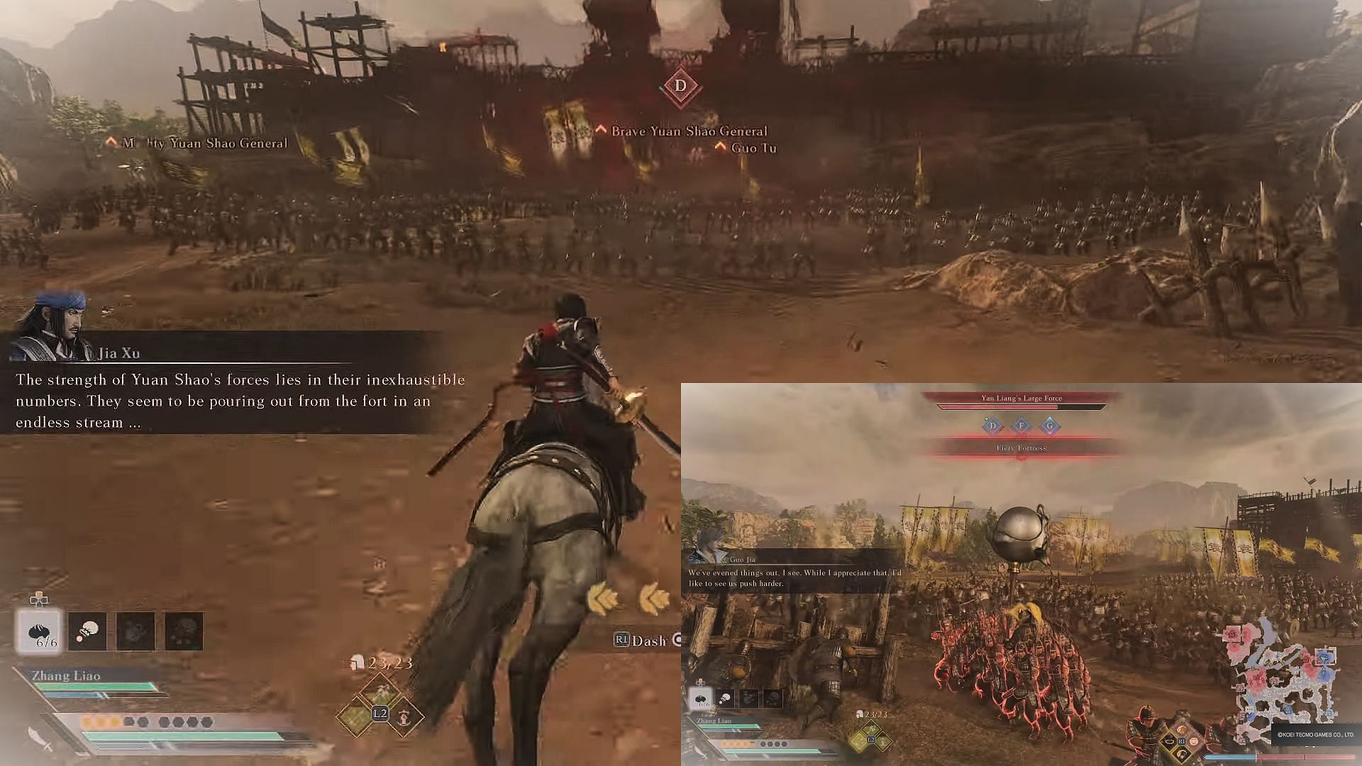 A still from Battle of Baima and Yanjin guide in Dynasty Warriors Origins (Image via Koei Tecmo)