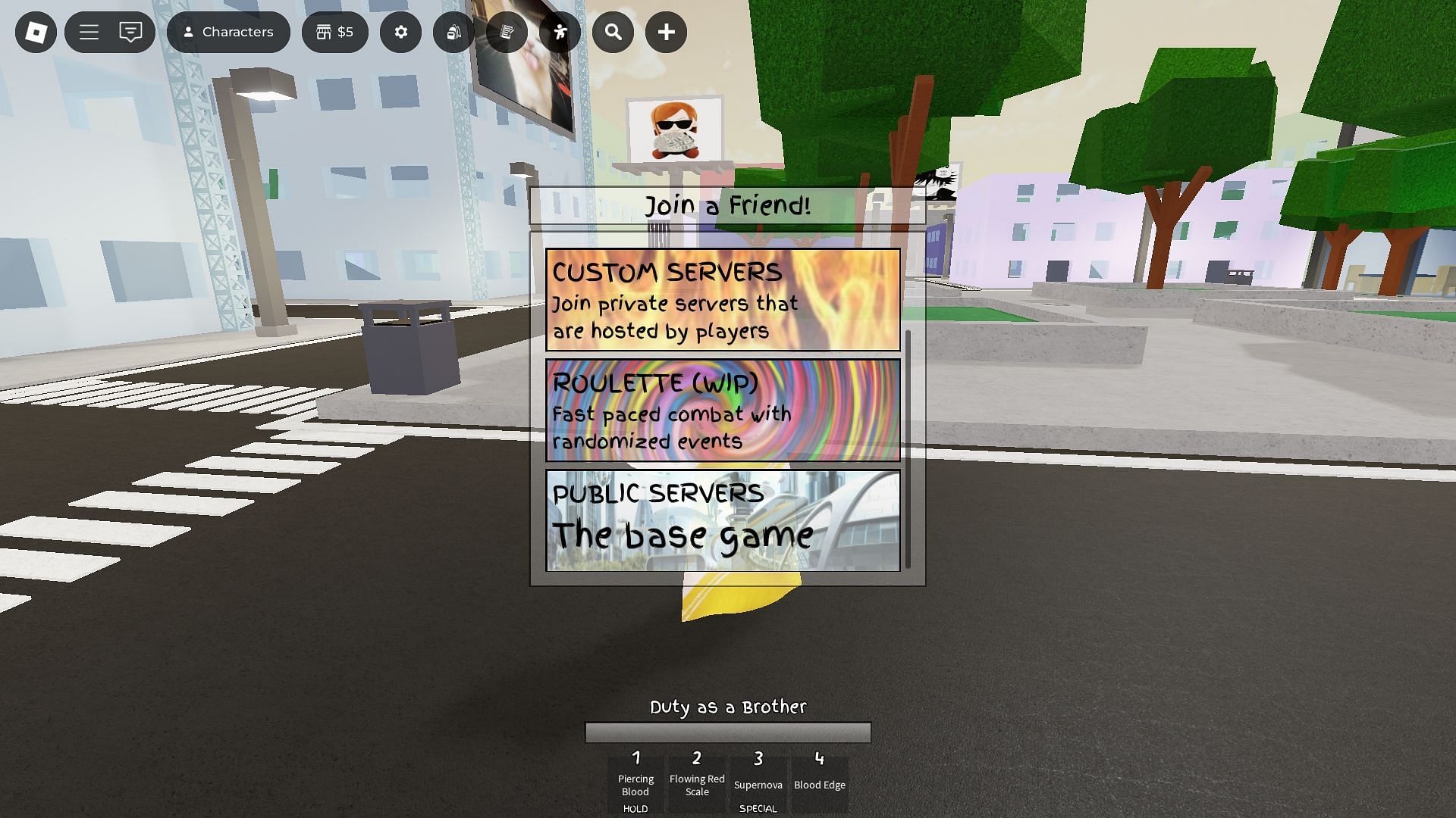 The Roulette mode (Image via Roblox)