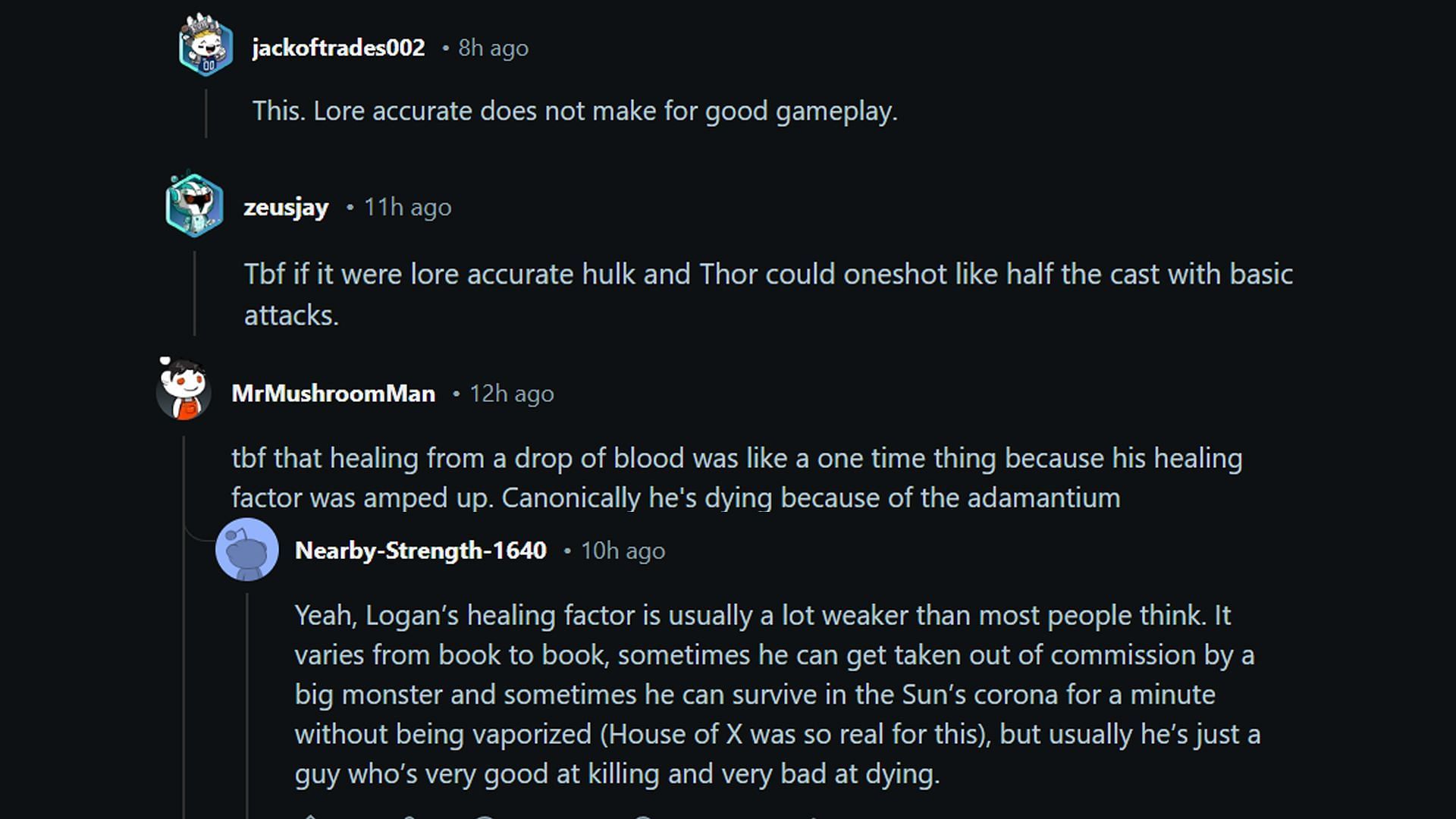 Comments from the community (Image via Reddit || r/MarvelRivals)