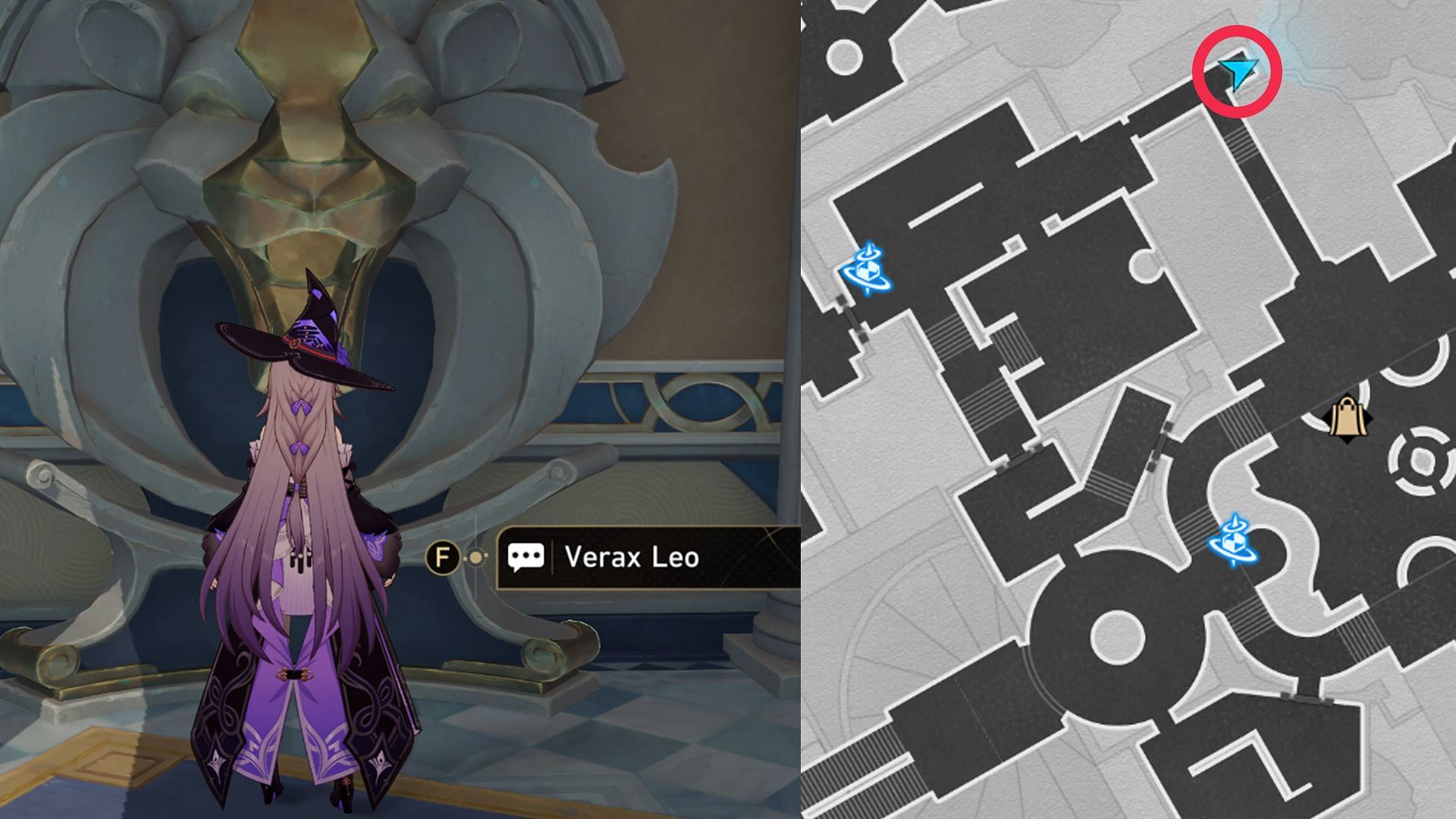 Location of Verax Leo #4 (Image via HoYoverse)