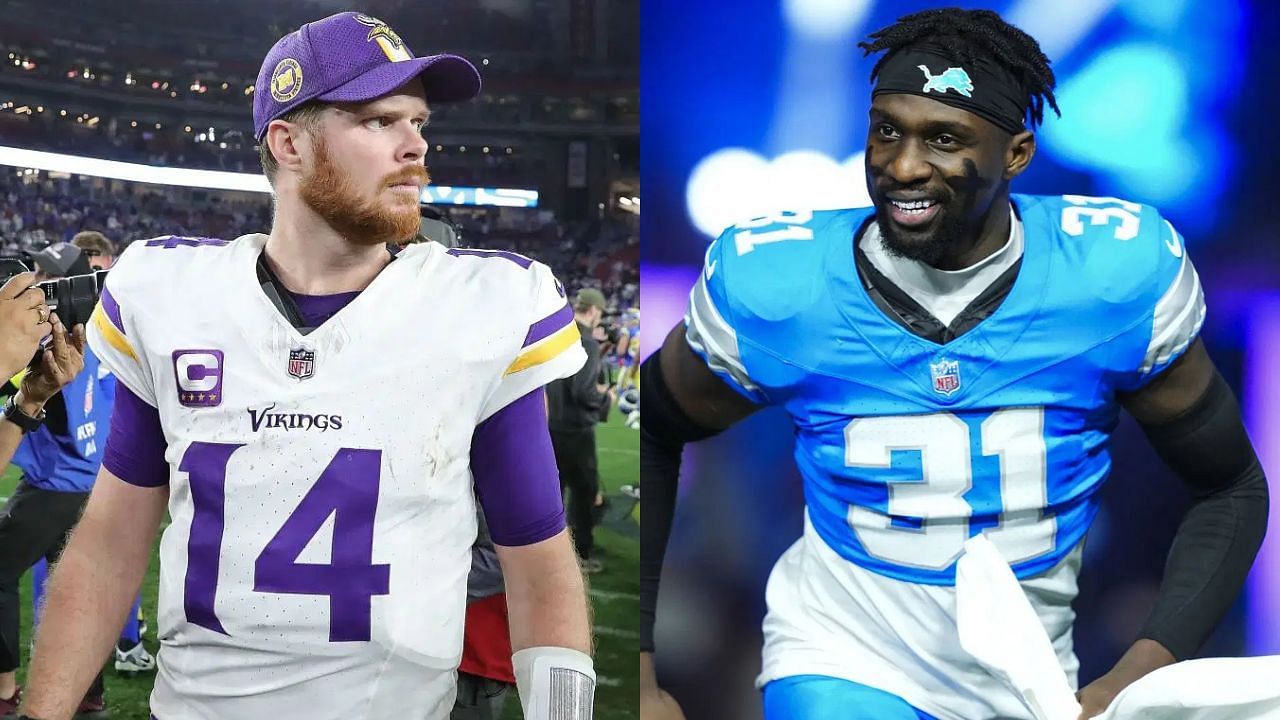 &quot;We be BEATING people up&quot; - Kerby Joseph feeds into &quot;Lions curse&quot; narrative after Sam Darnold and Vikings falter in playoffs - SOURCE: Getty