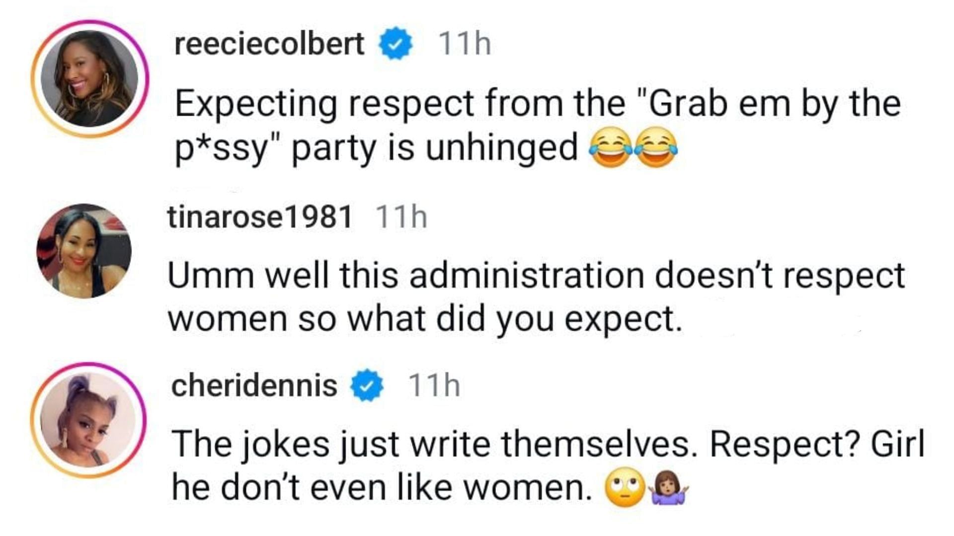 Netizens reacted to Carrie Underwood&rsquo;s reaction after performing at Trump&rsquo;s inauguration (Image via Instagram /@reeciecolbert /@tinarose198 /@cheridennis)