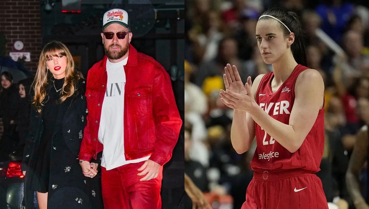 &quot;CC bent the knee&quot;: Fans go berserk after Caitlin Clark shares heartfelt moment with hyped Taylor Swift at Chiefs game. (Image Credit: Getty)