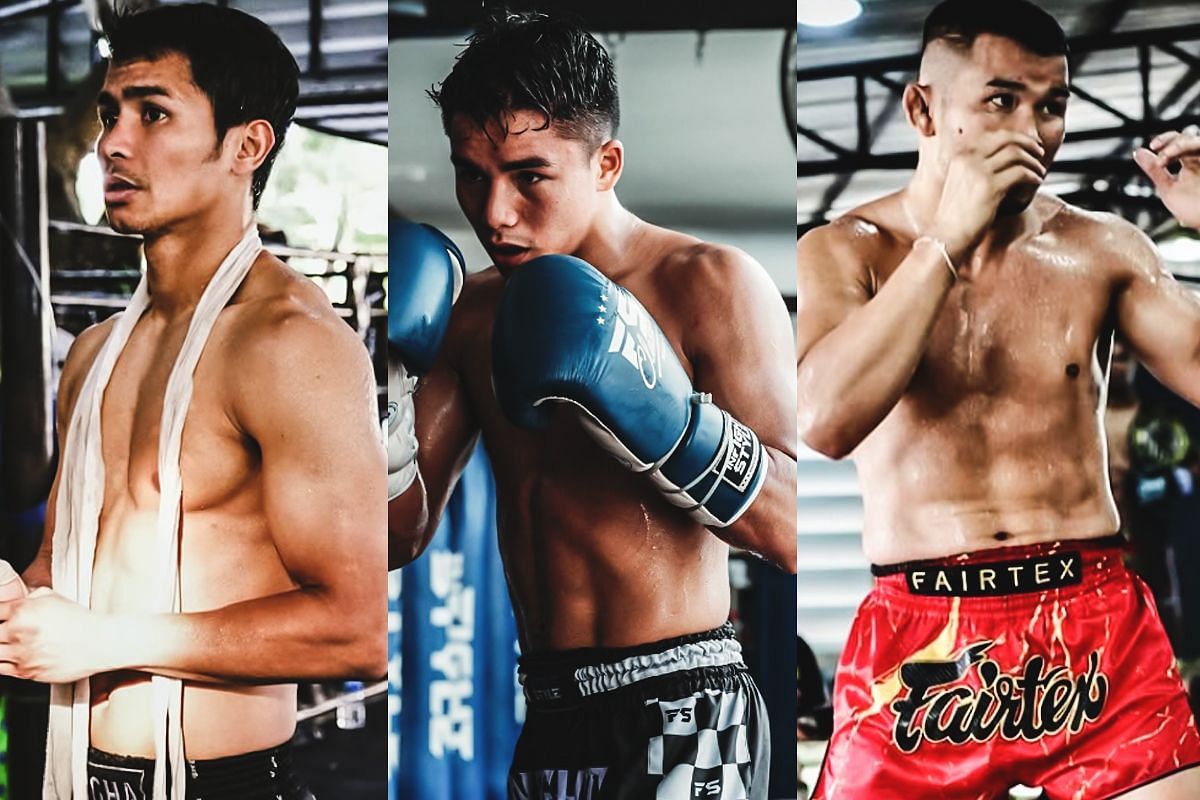 (From left to right) Superbon, Johan Ghazali, and Nong-O. [Photos from ONE Championship]