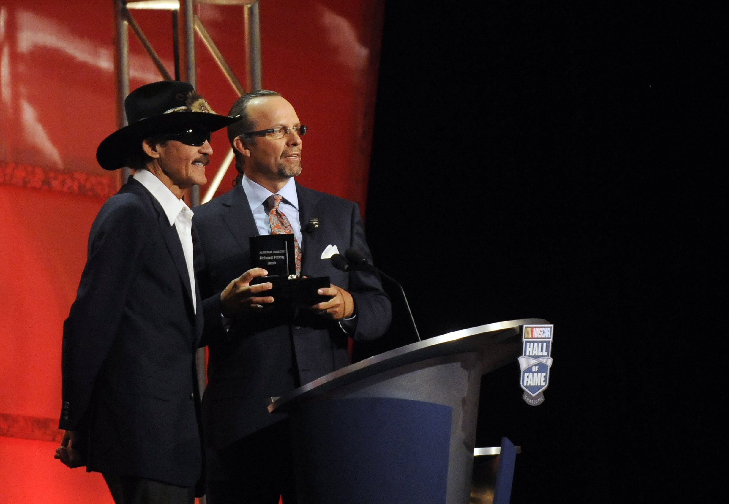 NASCAR Sprint Cup Series former drivers Richard Petty and Kyle Petty - Source: Imagn