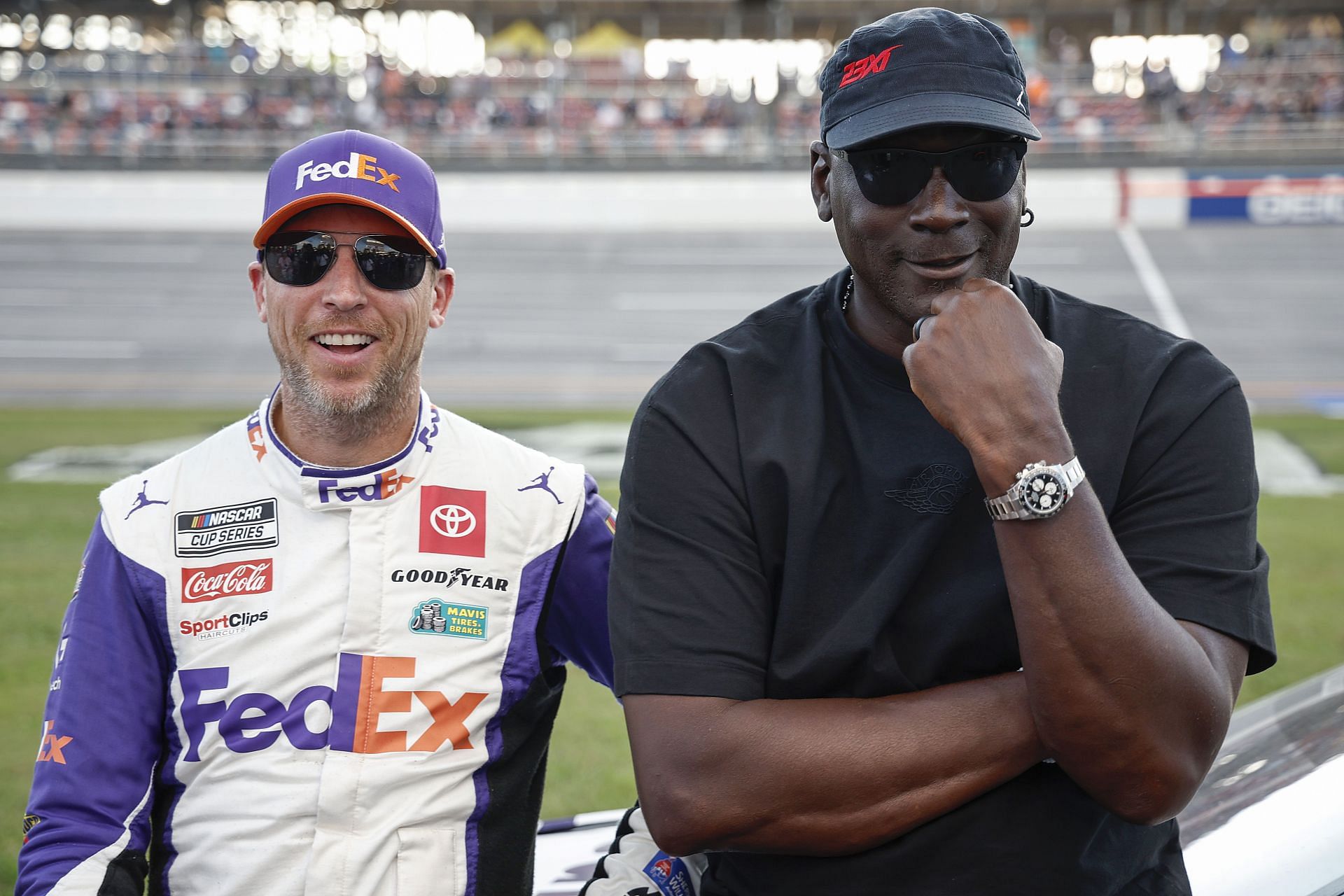 23XI Racing co-owners Denny Hamlin (left) and Michael Jordan (right) - Source: Getty