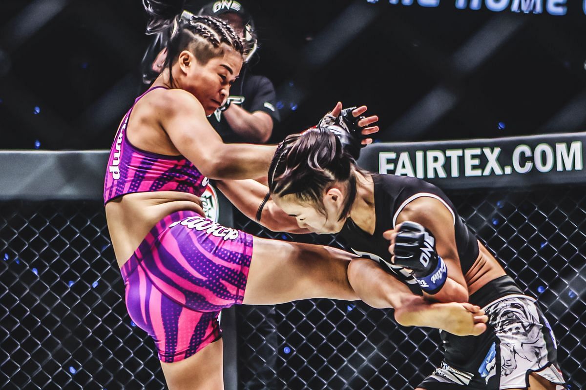 Stamp Fairtex (left), Ham Seo Hee (right) [Photo via ONE Championship]