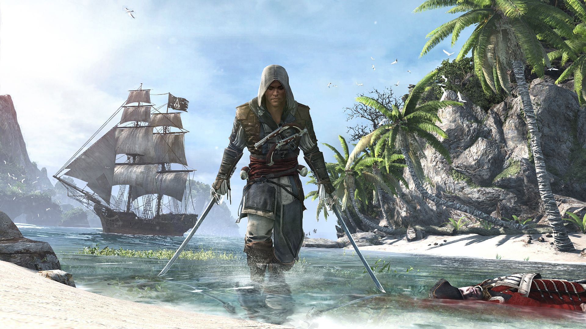 Explore the vibrant lands and the cold seas (Image via Ubisoft)