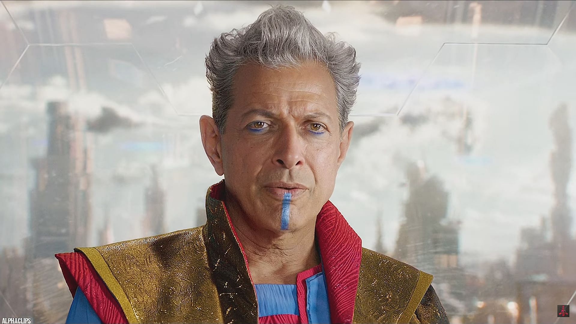 Jeff Goldblum as The Grandmaster in Thor: Ragnarok. (Image via Marvel Entertainment)