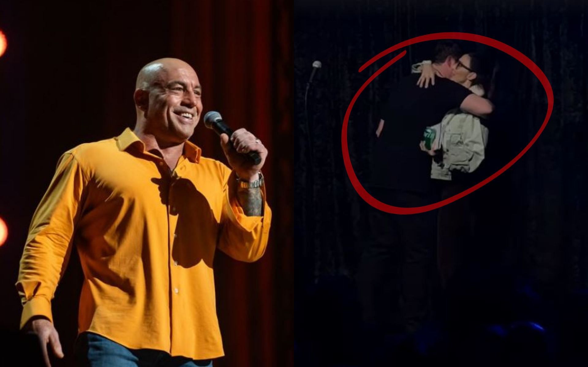 Joe Rogan (left) had one of his close friends and frequent JRE guests (right) as a headliner at The Comedy Mothership comedy club. [Image credit: @joerogan, @comedymothership on Instagram]