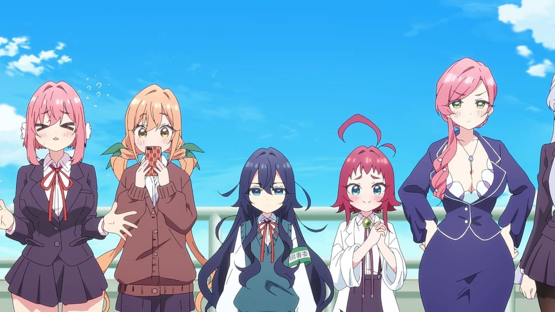 Rentaro&#039;s six girlfriends (Image via Bibury Animation Studios)