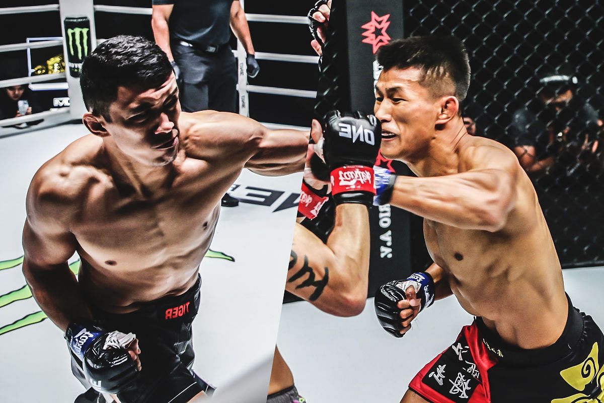 Akbar Abdullaev (Left) faces Tang Kai (Right) at Lumpinee