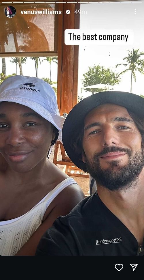 Venus Williams enjoys a sunny vacation with Andrea Preti