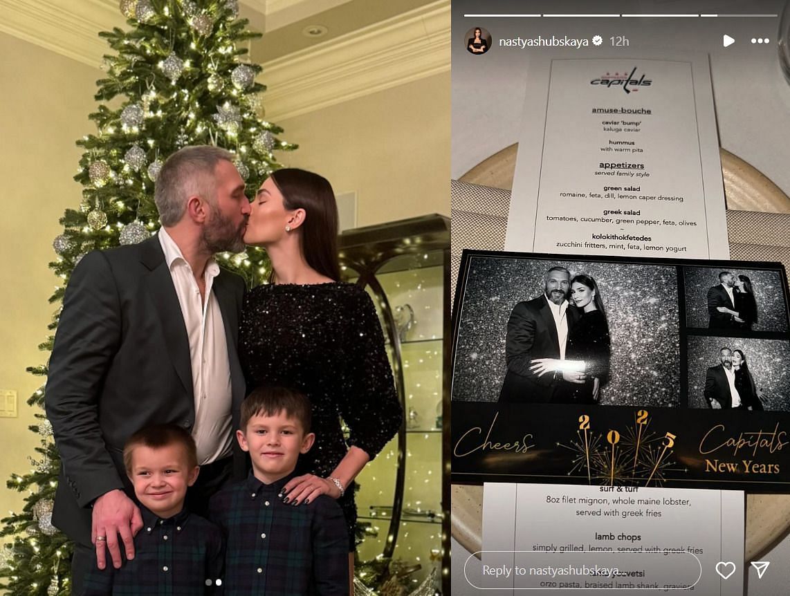 Alex Ovechkin and Nastasiya Ovechkina share heartwarming New Year