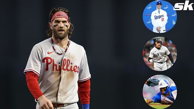 Bryce Harper hypes up his super MLB team lineup ft. Ronald Acuna Jr., Aaron Judge, Shohei Ohtani & more