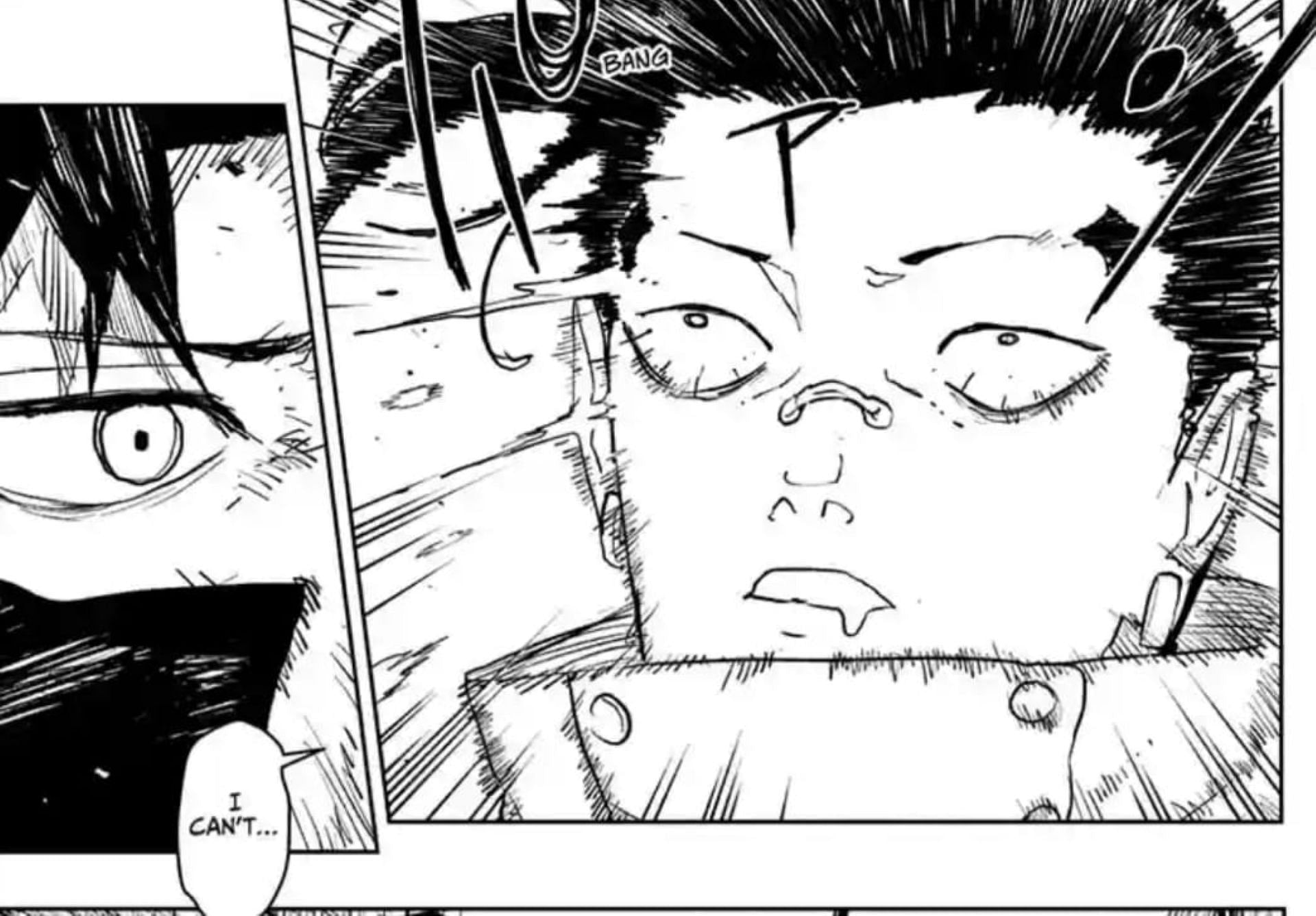 Kuguri seemingly passes out from overwhelming emotions (Image via Shueisha)