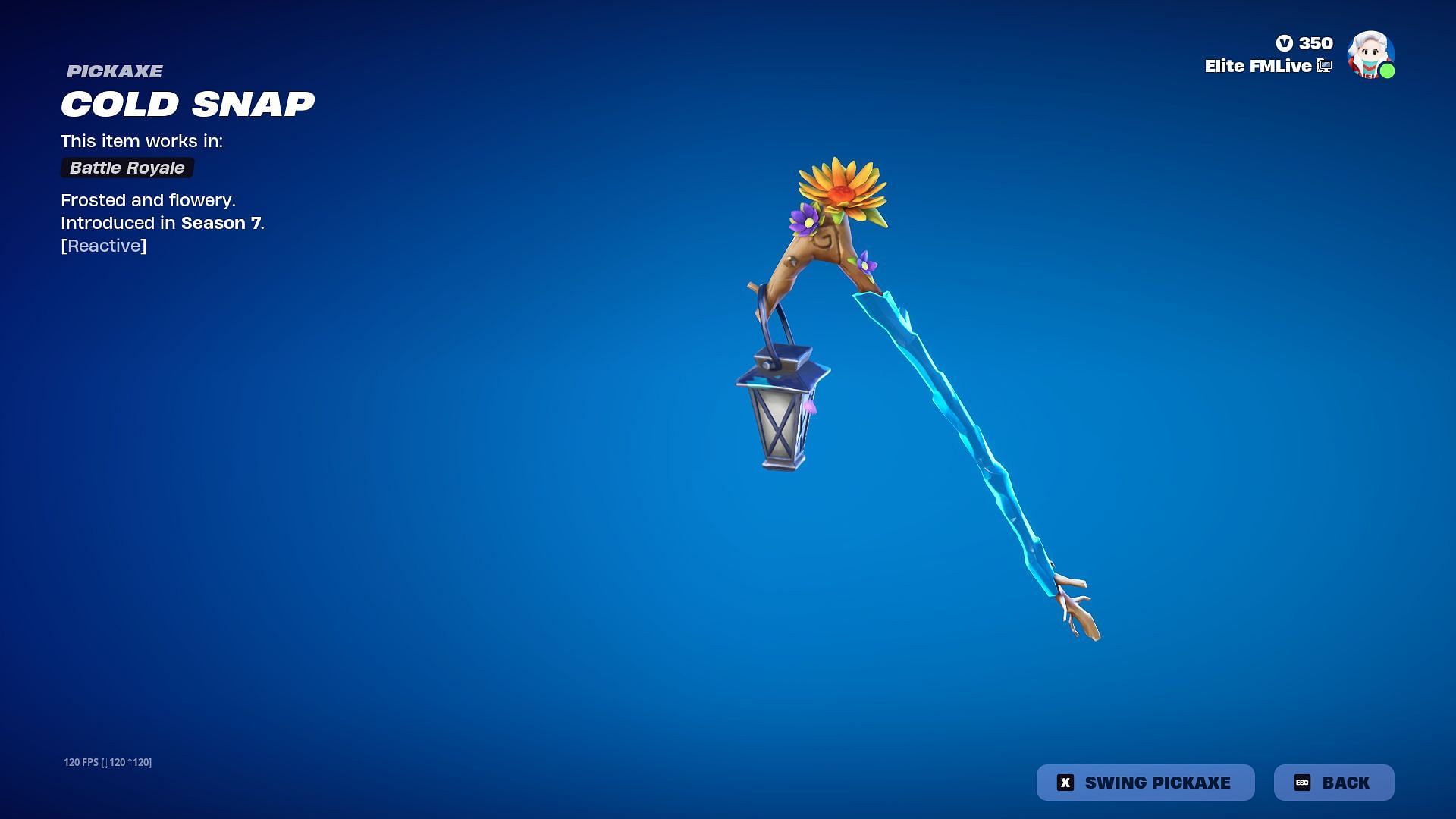 Cold Snap Pickaxe in Fortnite