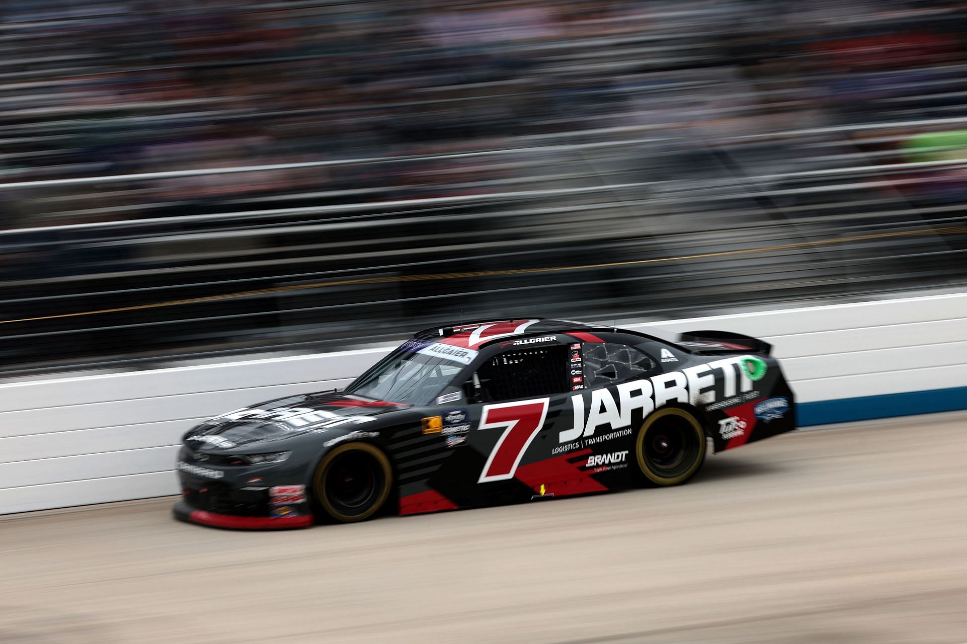 Justin Allgaier, driver of the #7 Jarrett Logistics Chevrolet, drives during the NASCAR Xfinity Series BetRivers 200 at Dover International Speedway - Source: Getty