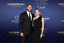 Daniella, wife of Twins star Carlos Correa, steals the spotlight in shimmery black dress with golden accents for recent event