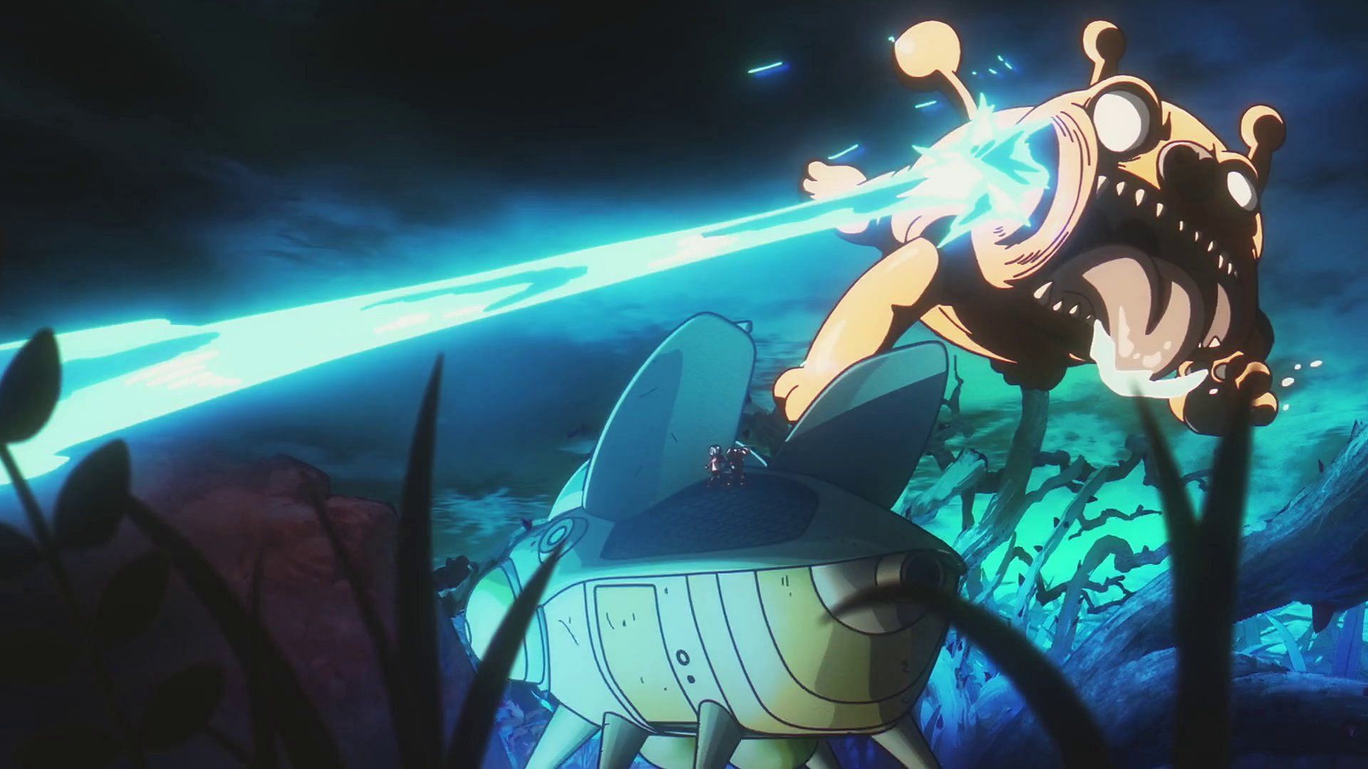 Goku using the Kamehameha in the latest episode (Image via Toei Animation).