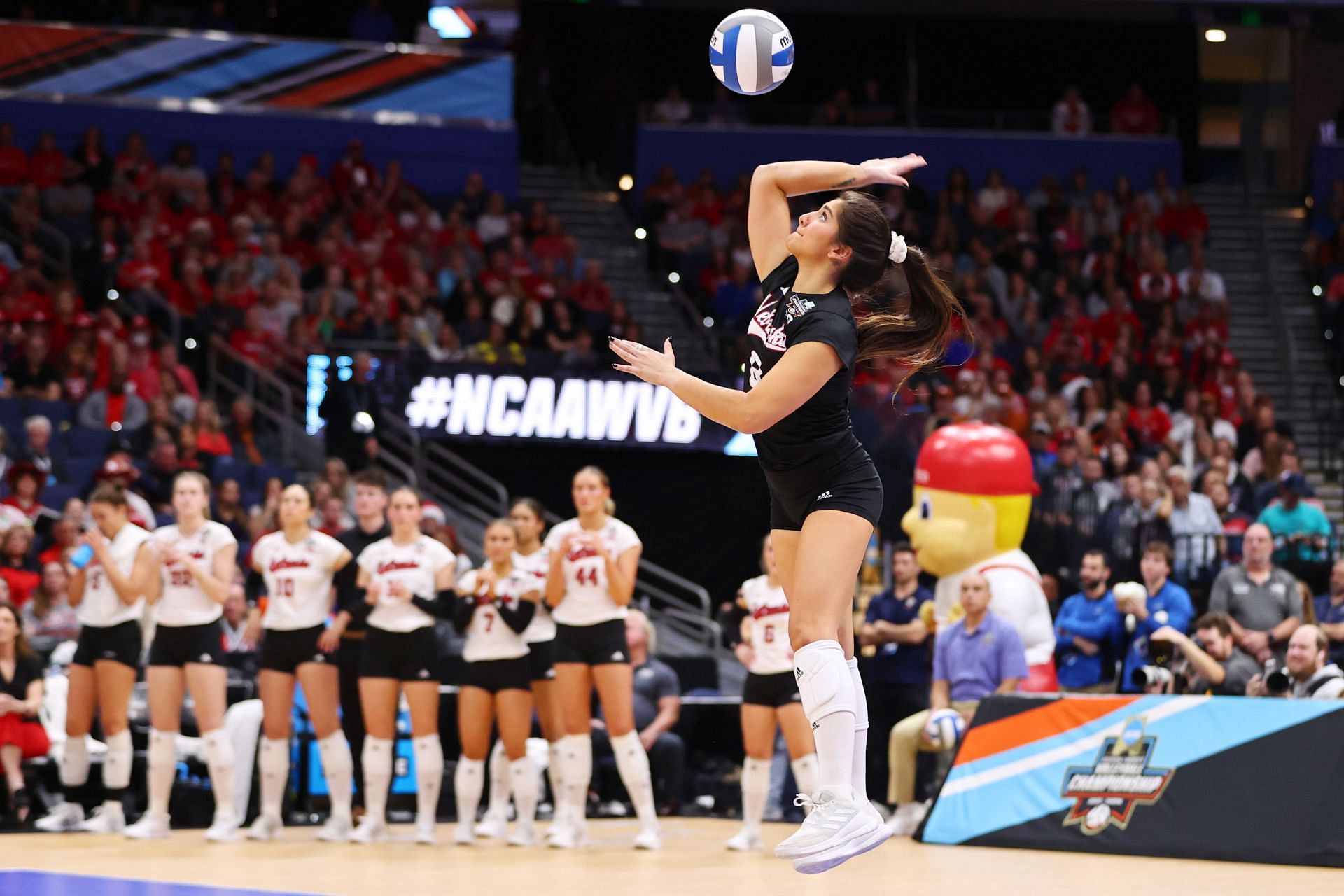 Rodriguez during a match against Pittsburg Panthers in the 2023 NCAA Championships (Image via: Getty Images)