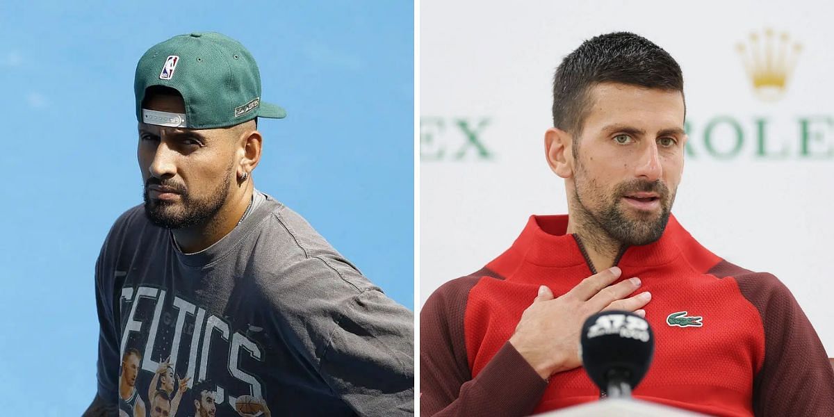 Nick Kyrgios (L), Novak Djokovic (R), Sources: Getty