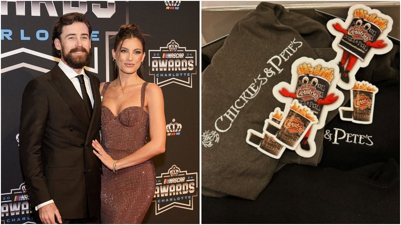 Ryan Blaney&rsquo;s wife Gianna delighted with goodies from popular Crabfries sports bar (Images from Imagn and @giannatulio on Instagram)