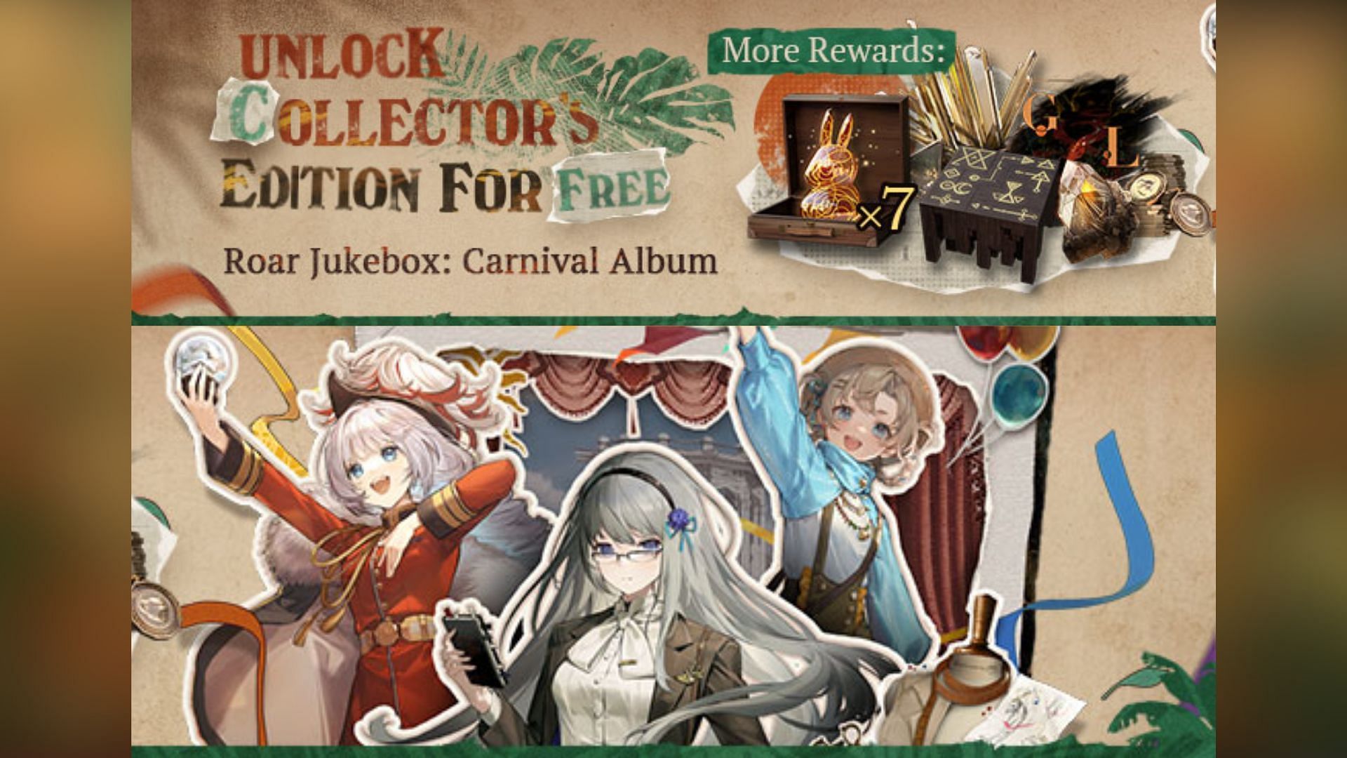 Unlock Carnival Album&#039;s Collector&#039;s Edition for free in the Reverse 1999 version 2.2 update (Image via Bluepoch)