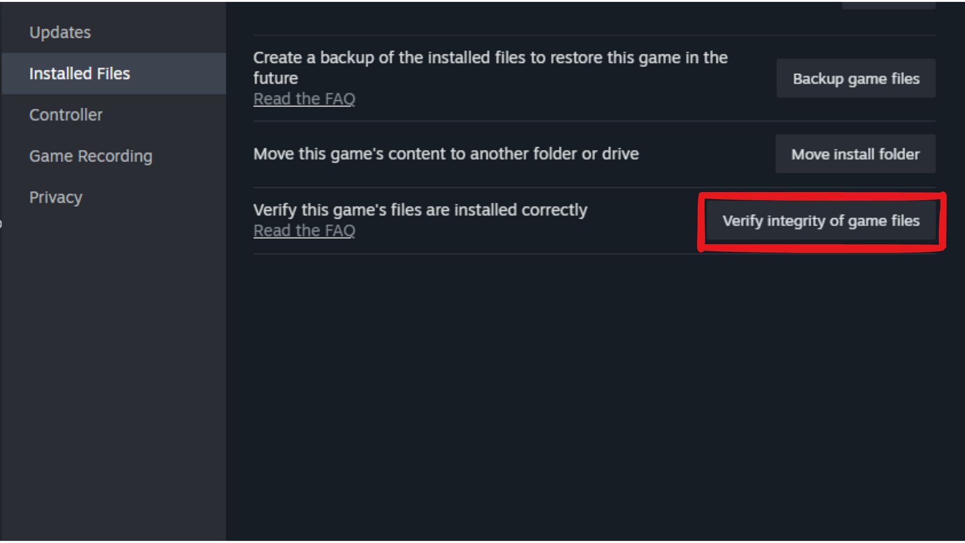 How to verify integrity of game files on Steam (Image via Steam)