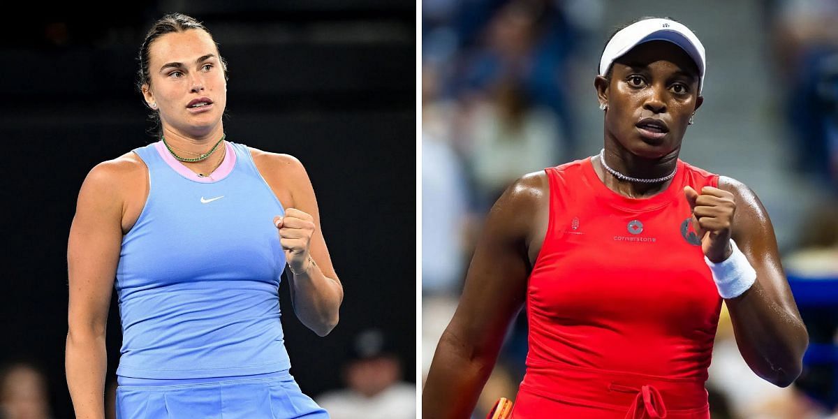 Aryna Sabalenka (L) and Sloane Stephens (R) (Source: Getty)