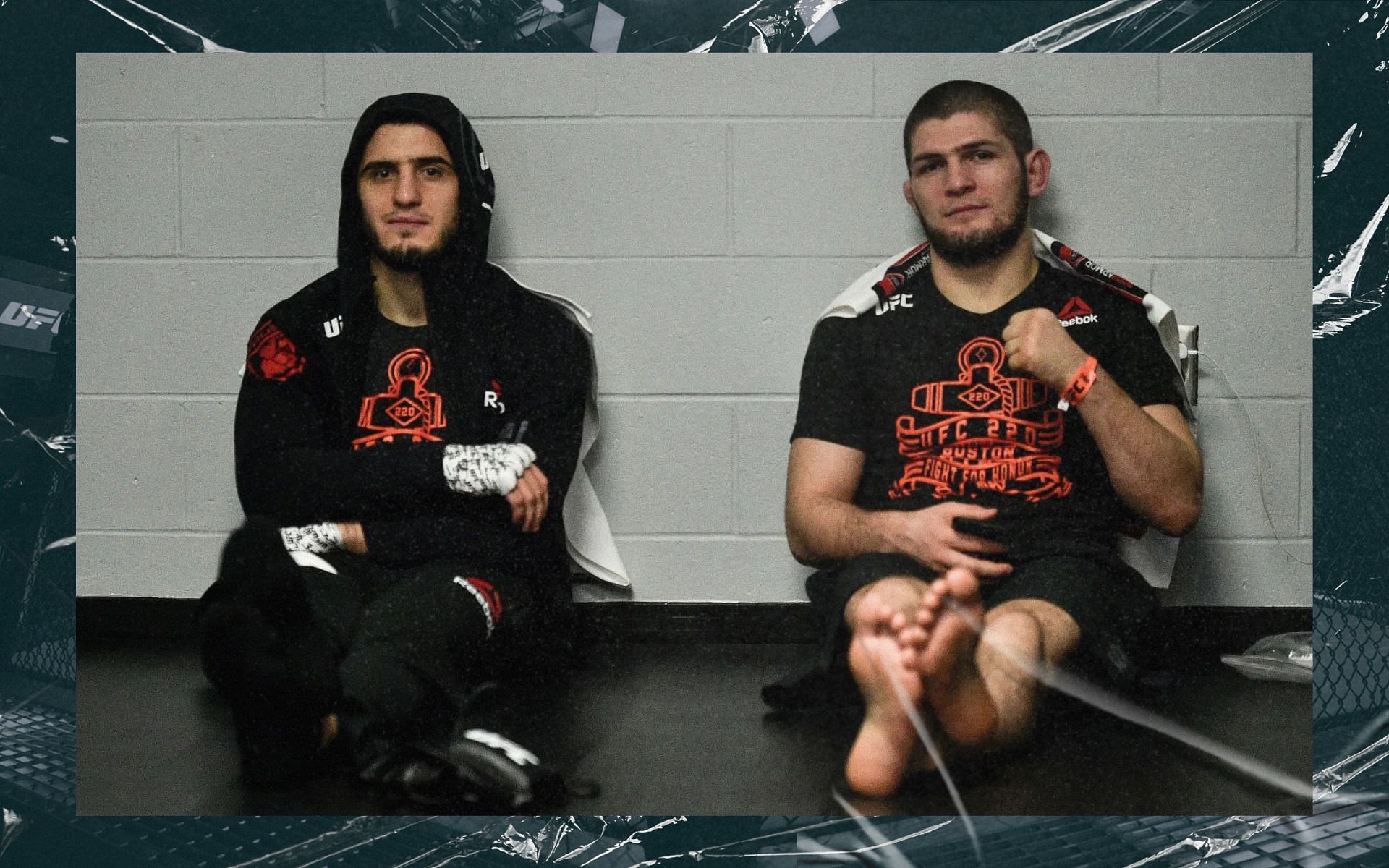 When Khabib Nurmagomedov (left) praked Islam Makhachev (right) with fans