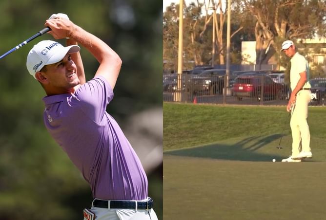 Watch: PGA Tour pro 'fights the elements' to make the cut at Farmers Insurance Open