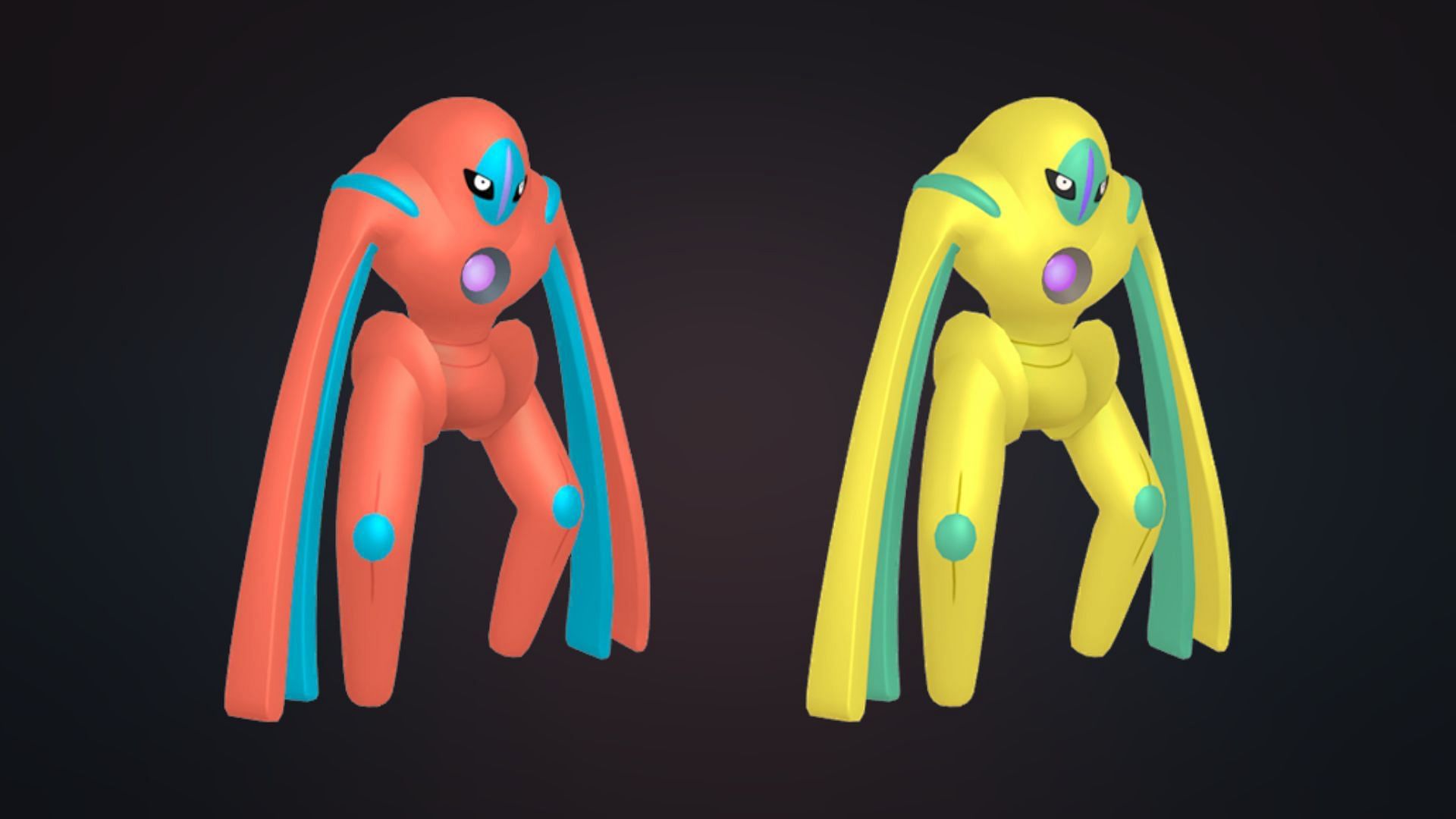 Deoxys Defense Forme shiny comparison (Image via TPC)