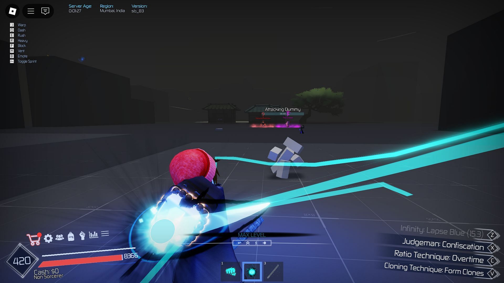 Infinity in action (Image via Roblox)