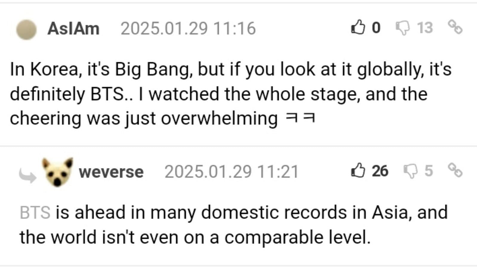 Knets reaction on BTS&#039; j-hope&#039;s performance (Image via FM Korea)