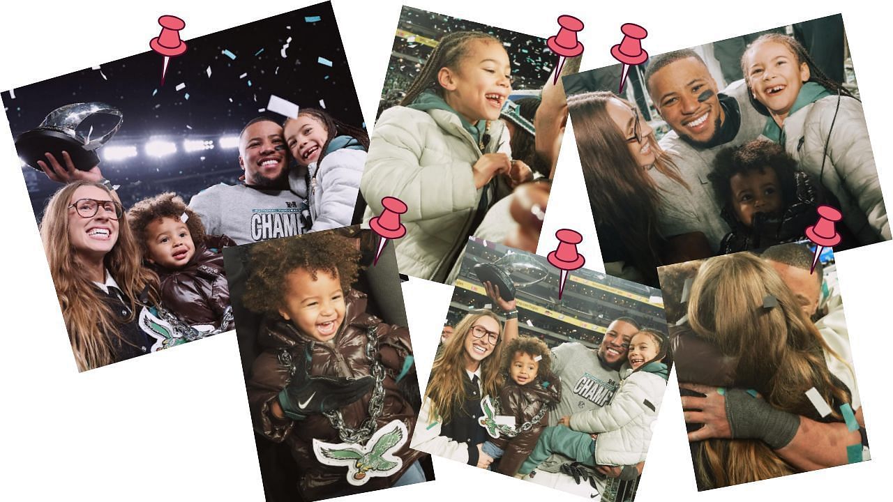 PHOTOS: Saquon Barkley&#039;s girlfriend Anna Congdon captures adorable NFCCG win celebrations with family and kids