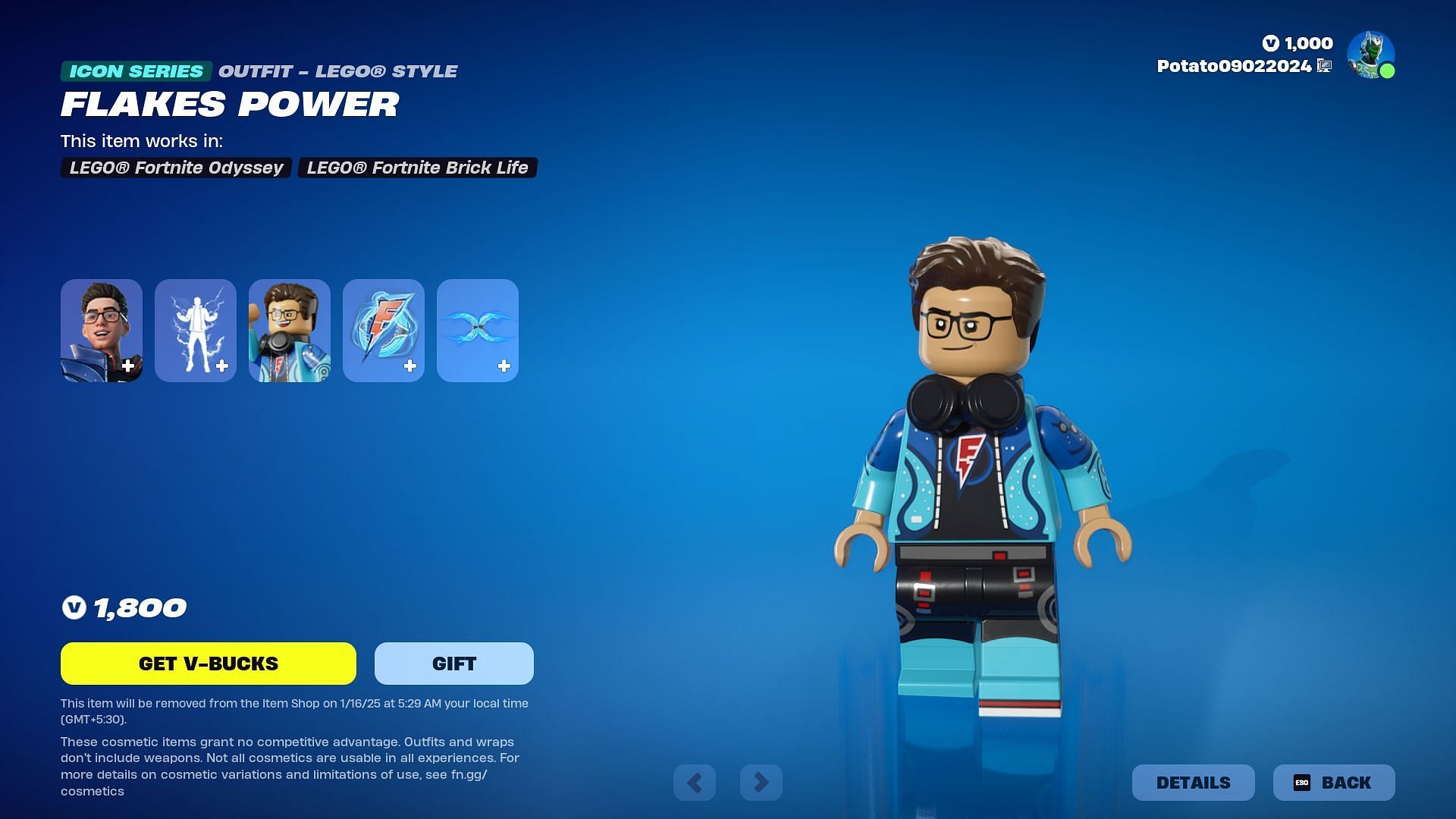 Flakes Power will remain listed until January 16, 2025 (Image via Epic Games)