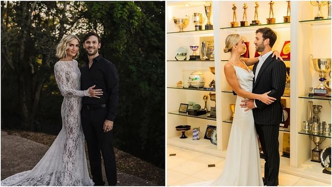 Daniel Suarez's wife Julia Piquet marks 6-month anniversary, sharing wedding celebration video
