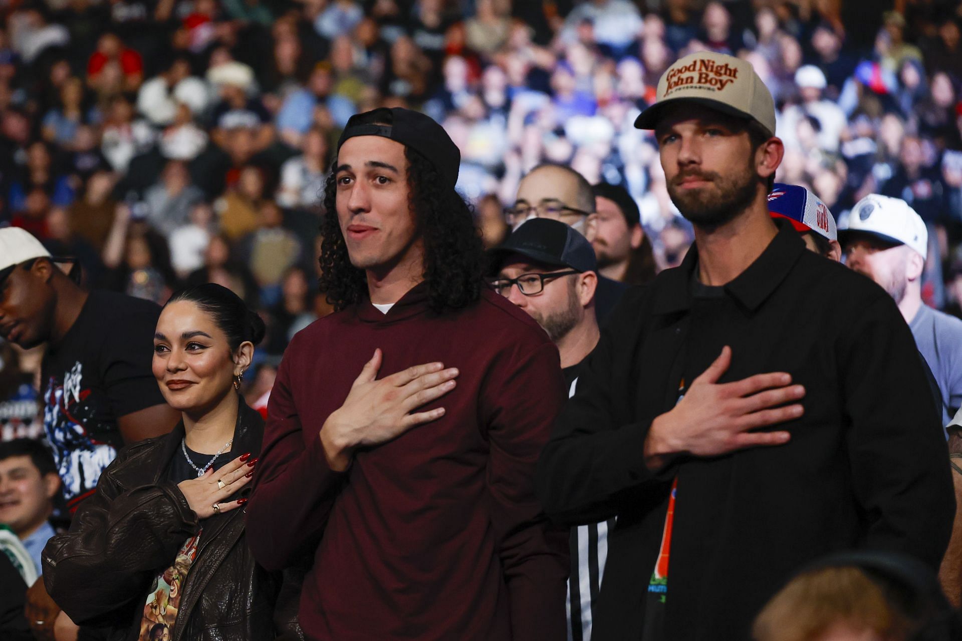 WWE SmackDown - Vanessa Hudgens and Cole Tucker (Photo via Getty)