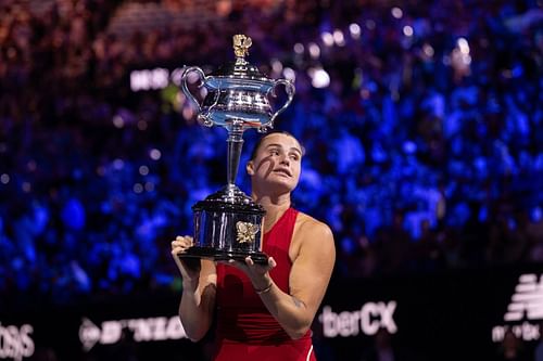 Aryna Sabalenka at the 2025 Australian Open. (Source: Getty)