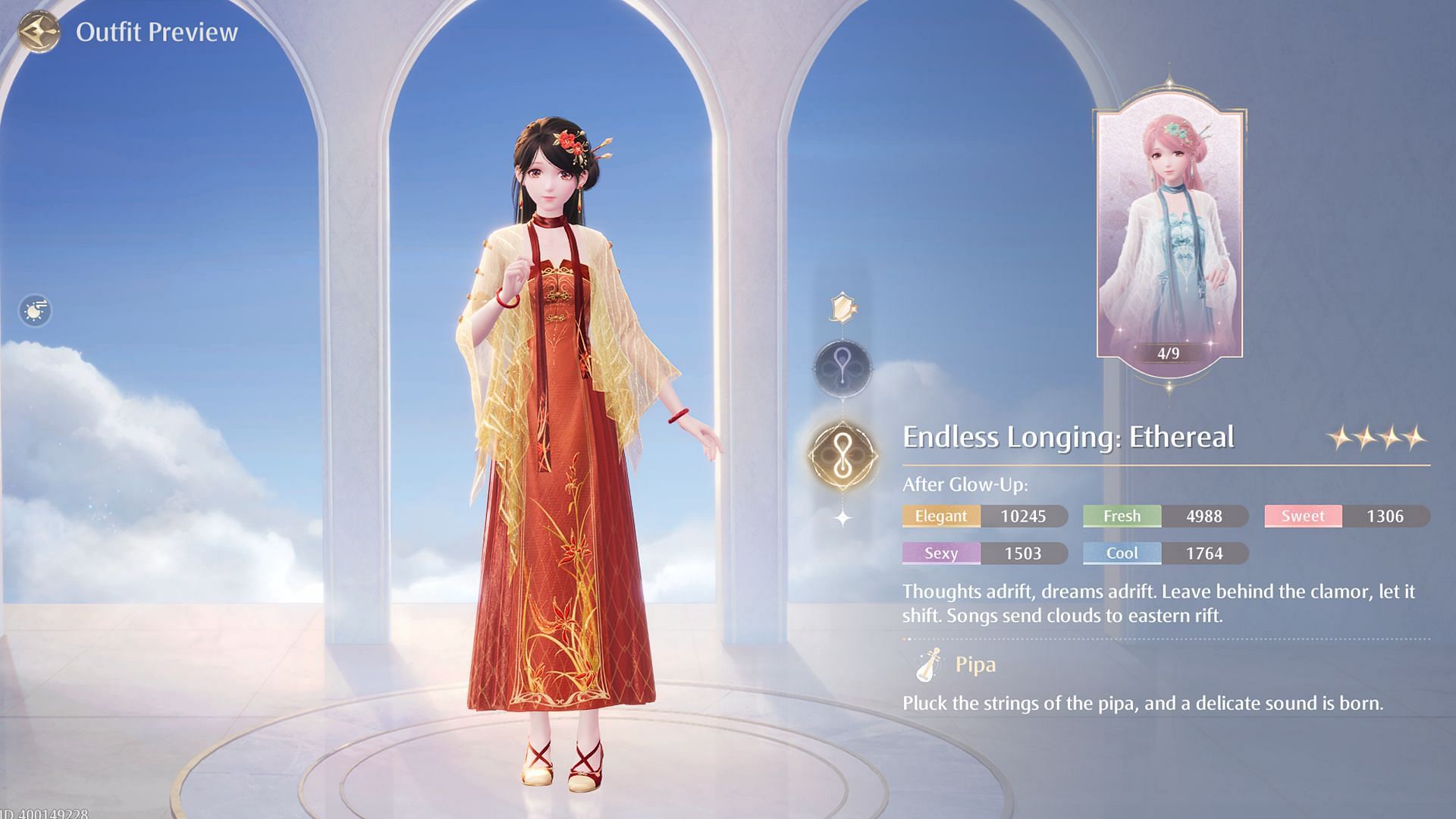 You will need to collect 2200 Melodic Harmony for the outfit evolution (Image via Infold Games)