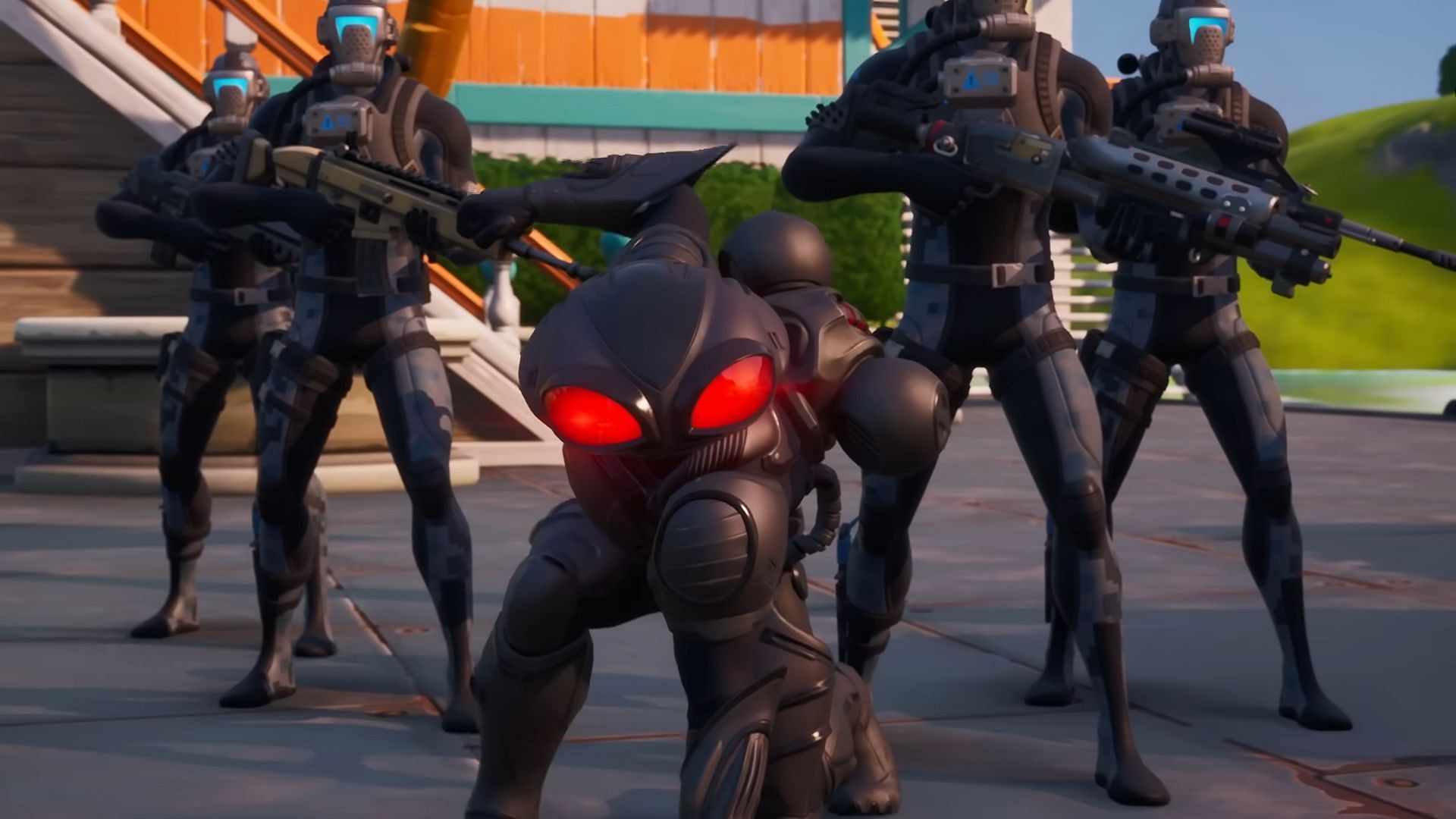 The Black Manta skin is now in Fortnite (Image via Epic Games)