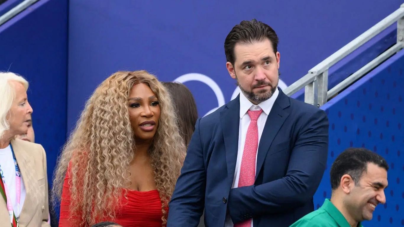 Serena Williams(left) with husband Alexis Ohanian(right). Image: Getty