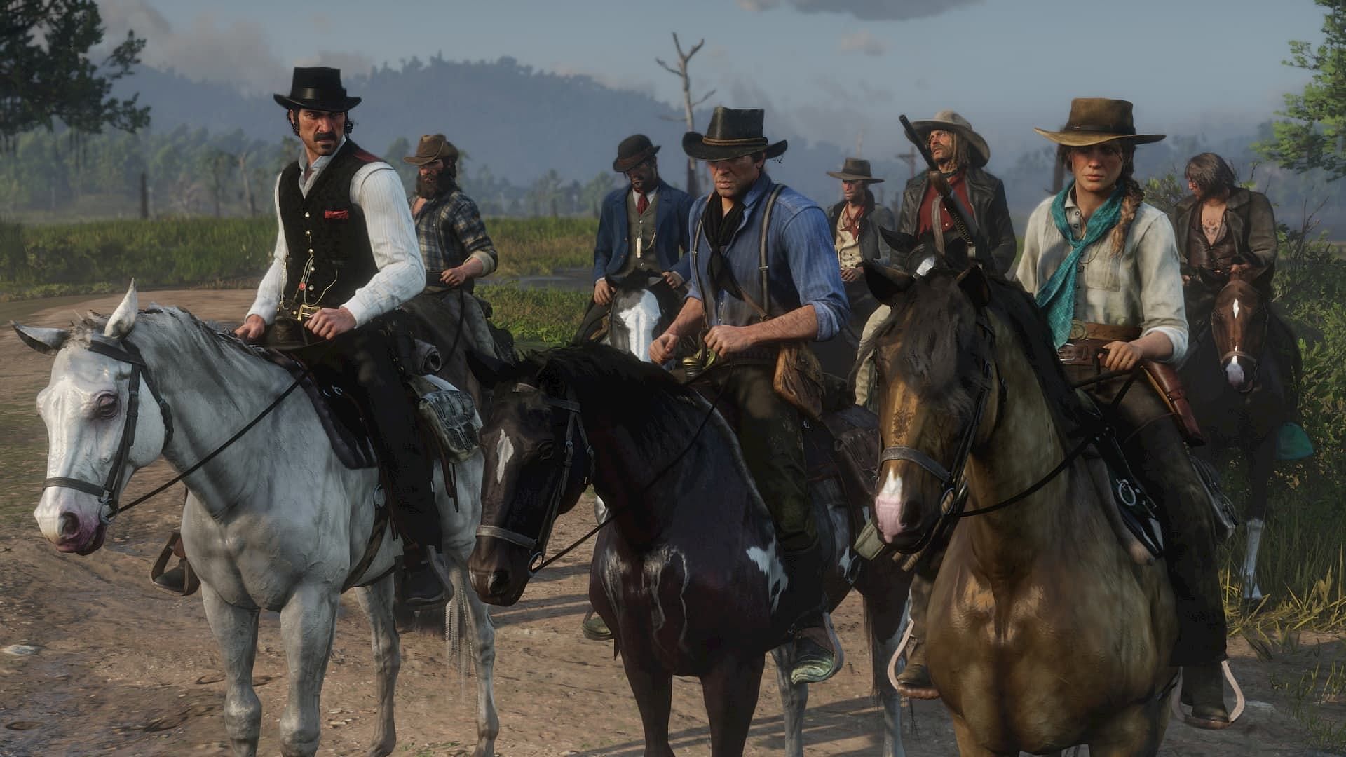 Arthur Morgan and the Van der Linde gang in Red Dead Redemption 2.