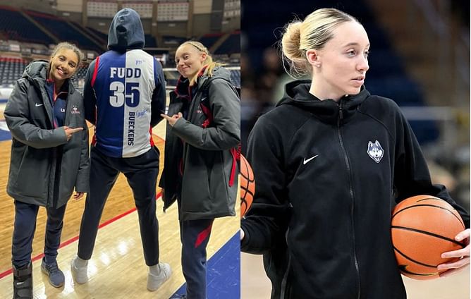 $1.4 million NIL-valued Paige Bueckers reacts to ex-NBA coach rocking her signature shoe and Azzi Fudd custom tshirt