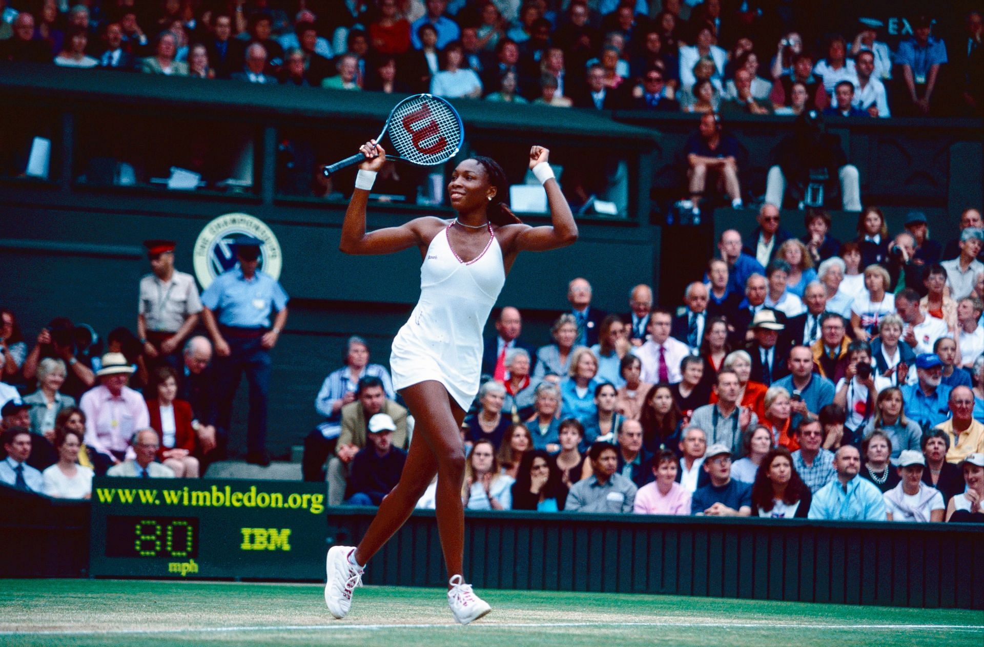 Venus Williams at the 2001 Wimbledon Championships. (Source: Getty)