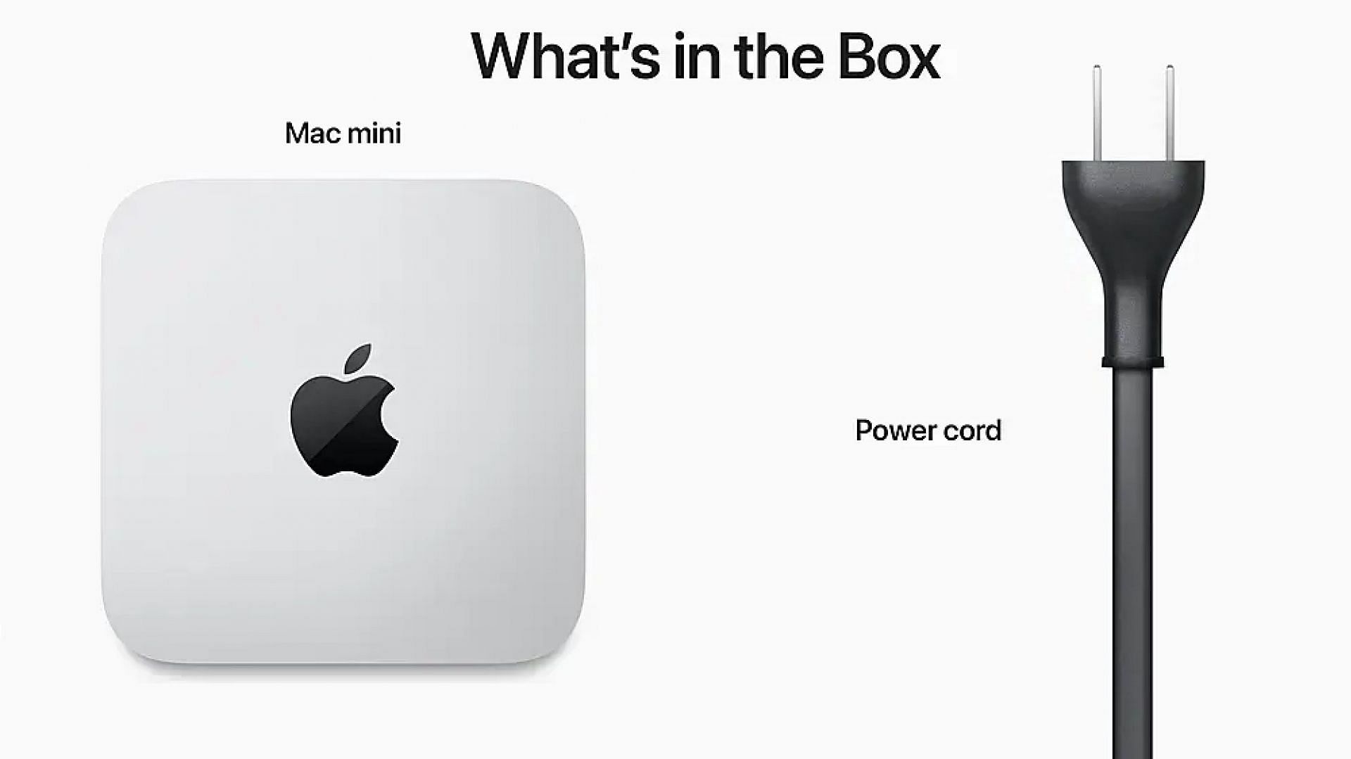 Mac Mini box contents (Image via Apple)