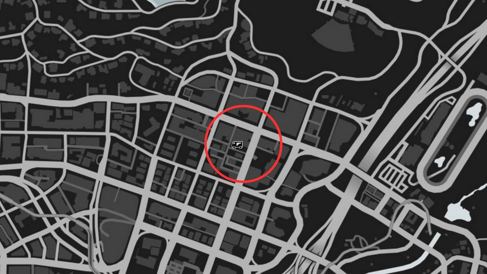 The exact coordinates of the GTA Online Gun Van Location Today (Image via Rockstar Games)